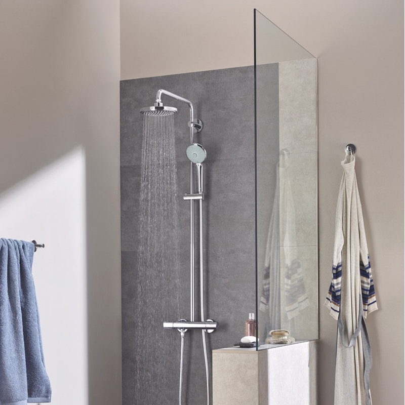 Grohe Thermostatic Shower with Dual Shower Head Wayfair.co.uk
